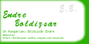 endre boldizsar business card